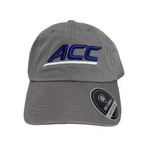 NCAA ACC Conference Hat Cap Strap Back Gray Embroidered College NWT